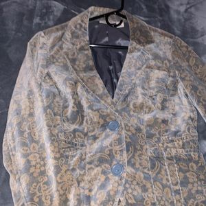 Green and yellow dkny blazer